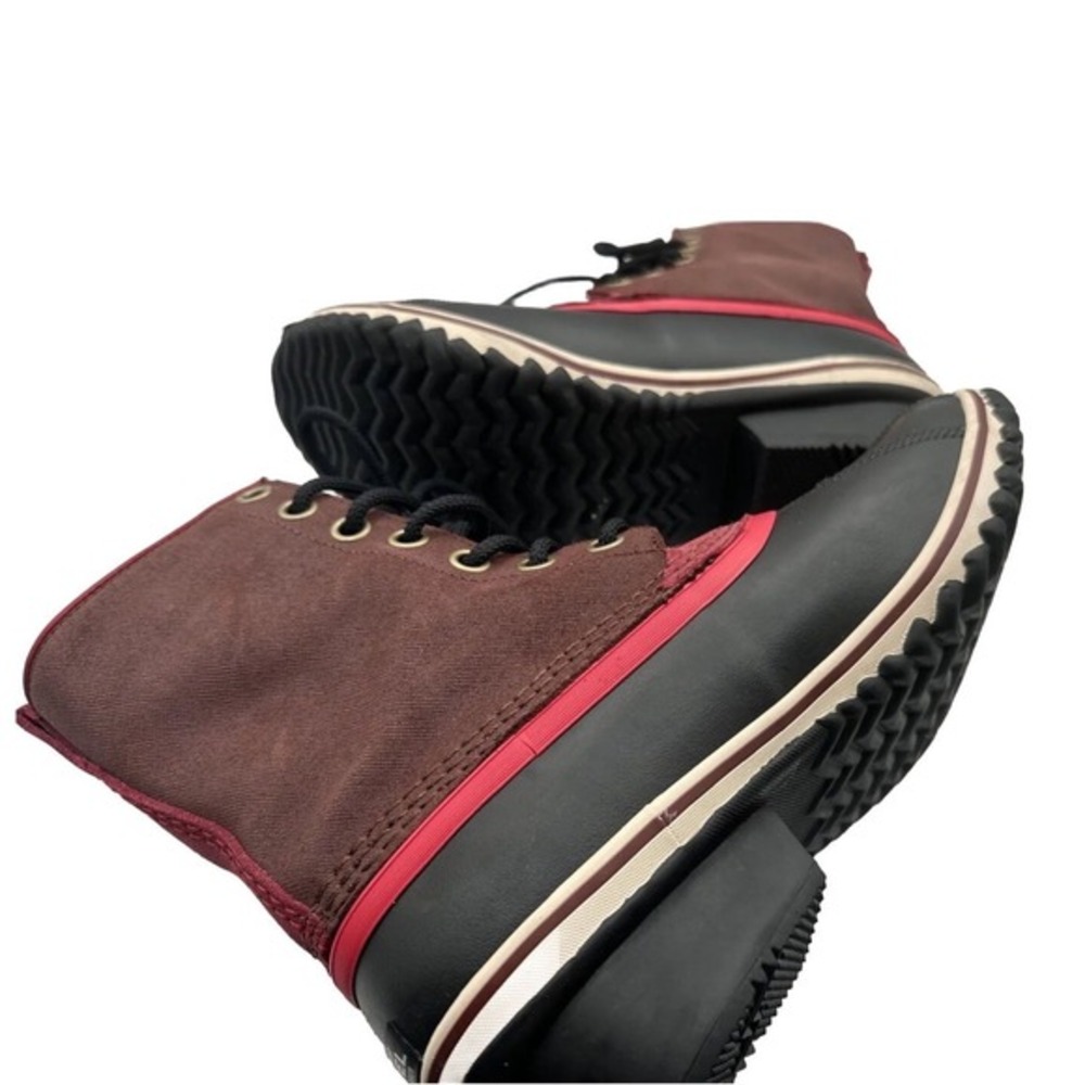 Sorel Waterproof Duck Boots Burgundy Black Lace Up Winter Snow 11 Gorpcore 13-01 - Picture 12 of 13
